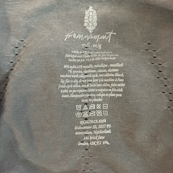 🆕 NWOT Free People Movement | Good Karma Long Sleeve Onesie | Ice Grey - Picture 15 of 16